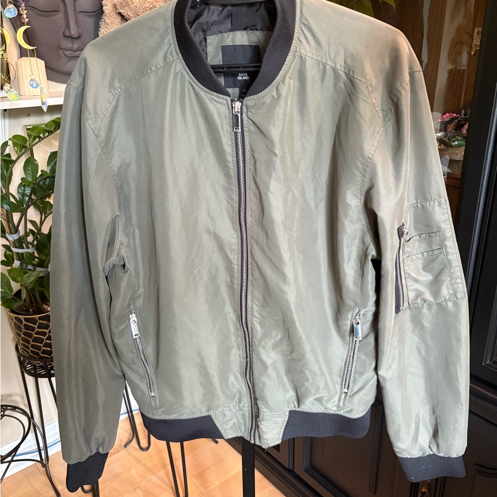 River Island Khaki Bomber Jacket